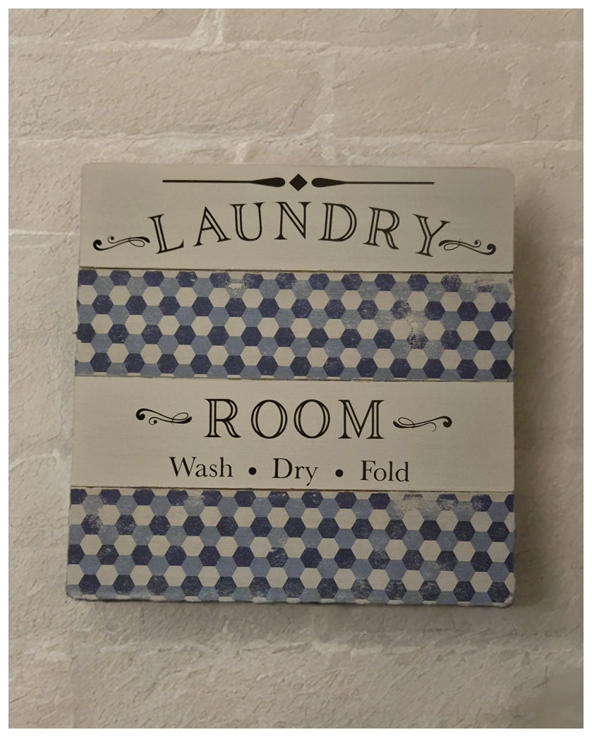'Laundry room' door sign