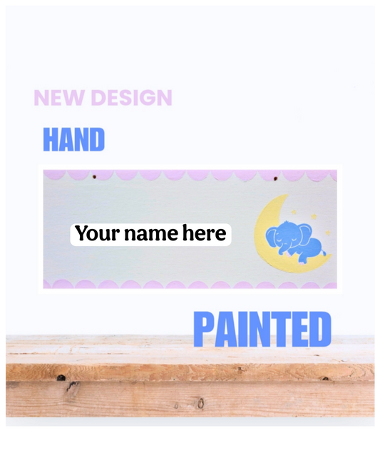 Hand-painted name plate