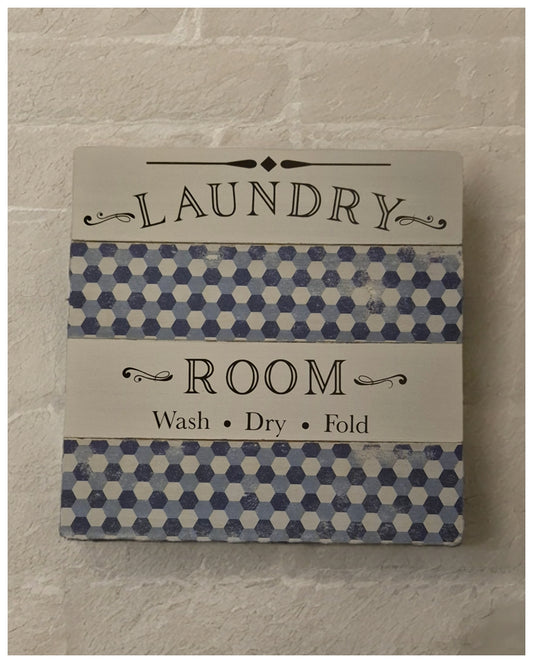 'Laundry room' door sign